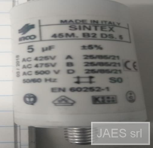 4x INCO SINTEX 45 (T B2 CS 2) (2qF 50/60Hz) KONDENSATOR - set of 4